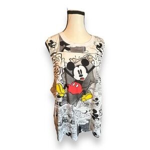 Womenโs XXL Disney Mickey Mouse All Over Comic Print 2X 2XL 18 20